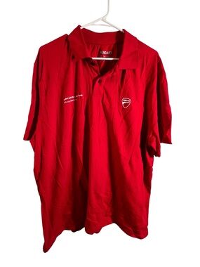 Ducati Men’s Size XXXL Polo Shirt Red White Technical Specialist Panigale V4